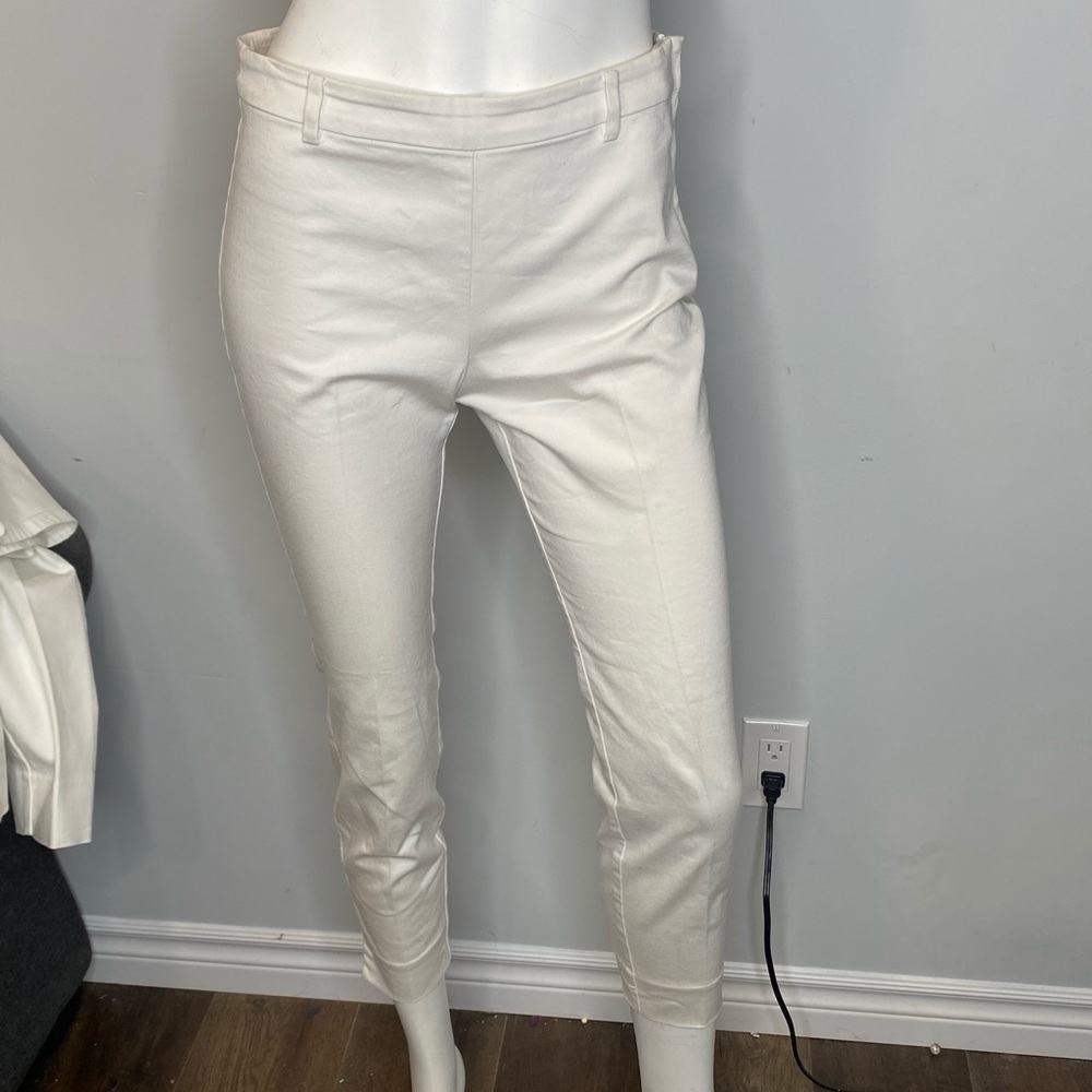 H&m Crop ankle pant Flat Front Side Zip Stretch